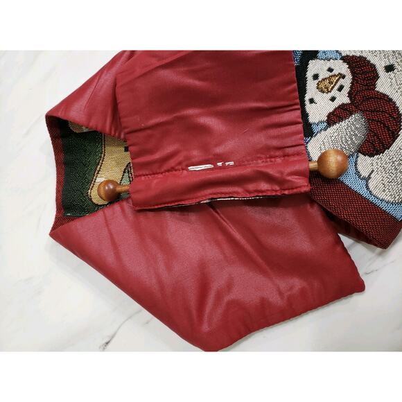 GORGEOUS tapestry wall hanging snowman christmas peace angel gingerbread decor - Picture 8 of 9